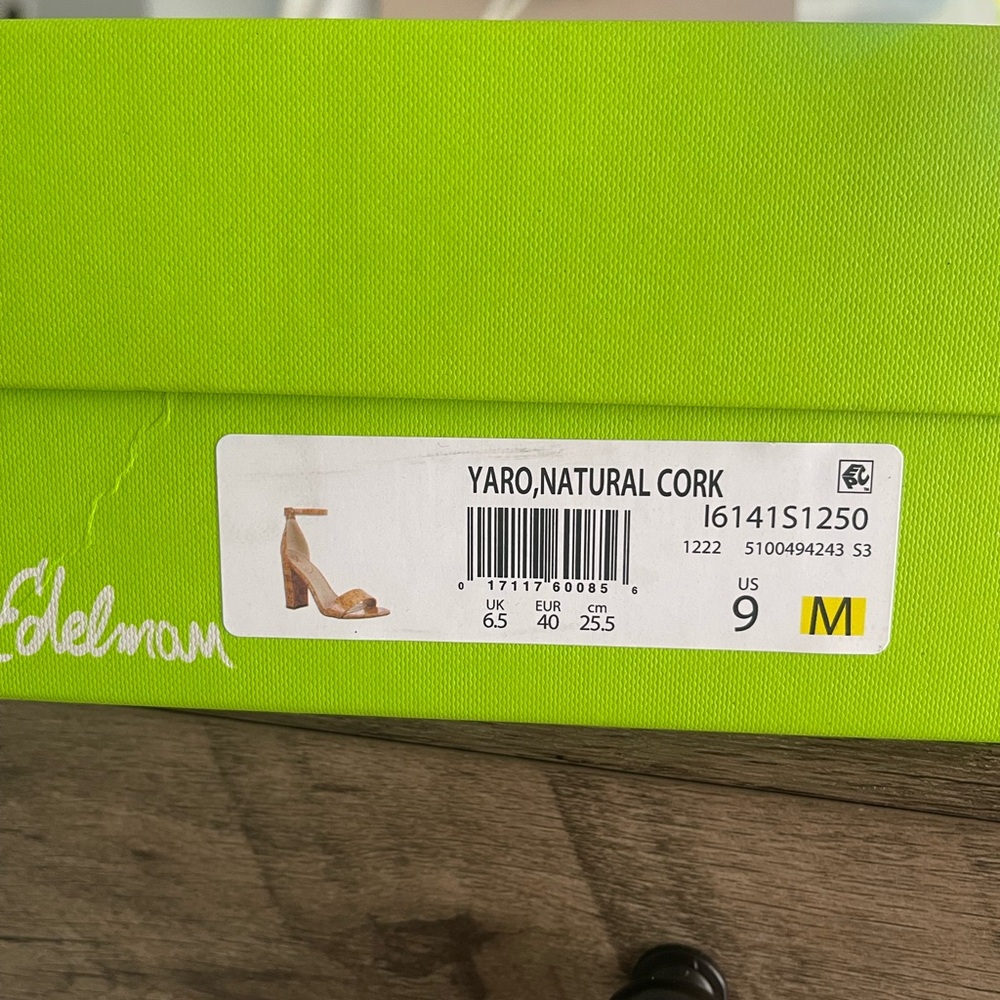 Sam Edelman Cork-Look Block Heel Sandal in Natural Tan - Picture 6 of 7